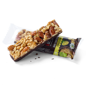 NUTS&BERRIES Crunchy Nut Bar Dark Chocolate Ginger Lime